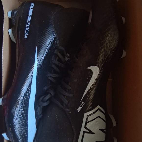 ZM SUPERFLY 10 ACAD FG/MG SOCCER CLEATS BLACK/ICE BLUE NIOR/BLEU GLACE